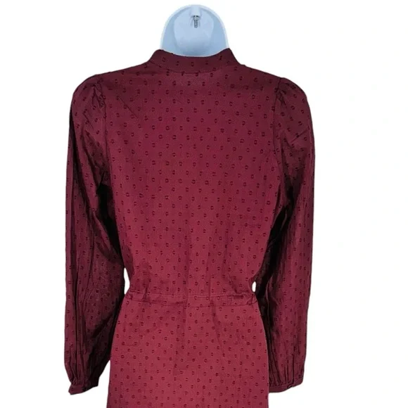 Emerson Fry Frances 3 Dress Swiss Dot Organic Cotton Midi Size S NWT - Picture 9 of 12